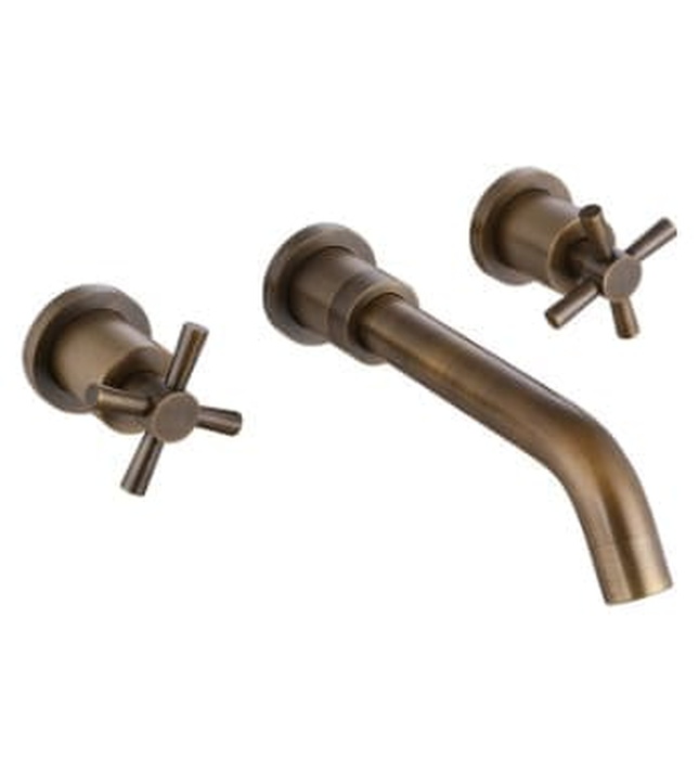 Vòi chậu nóng lạnh gắn tường đồng thau Haduvico VR017