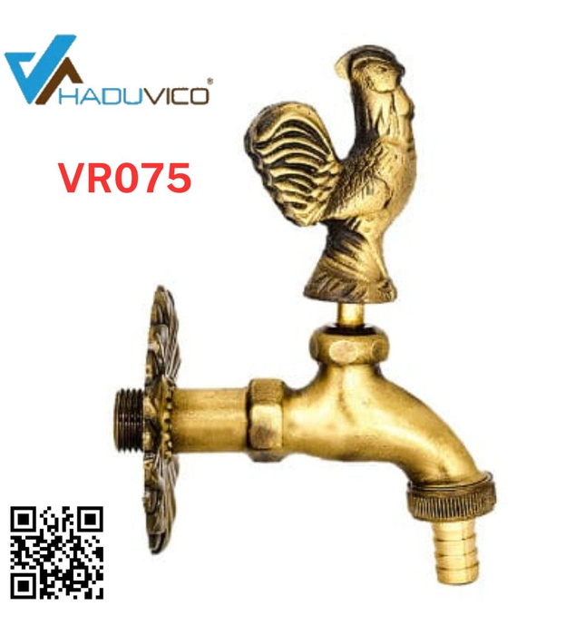 Vòi nước lạnh bằng đồng gắn tường Haduvico VR075