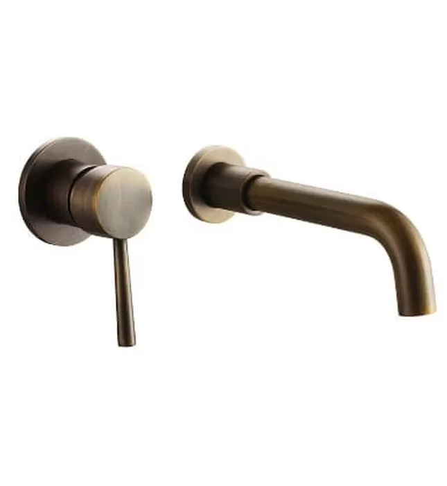 Vòi chậu nóng lạnh gắn tường đồng thau Haduvico VR077