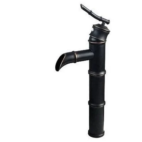 Vòi chậu nóng lạnh đồng thau màu đen Haduvico VR046
