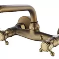 Vòi chậu nóng lạnh gắn tường đồng thau Haduvico VR016M