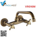 Vòi chậu nóng lạnh gắn tường đồng thau Haduvico VR016M