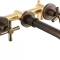 Vòi chậu nóng lạnh gắn tường đồng thau Haduvico VR017
