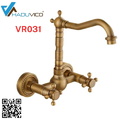 Vòi chậu nóng lạnh đồng thau gắn tường Haduvico VR031