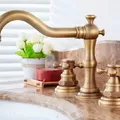 Vòi chậu nóng lạnh 3 lỗ đồng thau Haduvico VR034