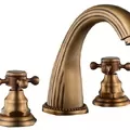 Vòi chậu nóng lạnh 3 lỗ đồng thau Haduvico VR035