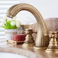Vòi chậu nóng lạnh 3 lỗ đồng thau Haduvico VR035