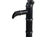 Vòi chậu nóng lạnh đồng thau màu đen Haduvico VR046