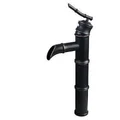 Vòi chậu nóng lạnh đồng thau màu đen Haduvico VR046
