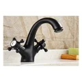 Vòi chậu nóng lạnh đồng thau màu đen Haduvico VR059