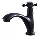 Vòi chậu nóng lạnh đồng thau màu đen Haduvico VR063