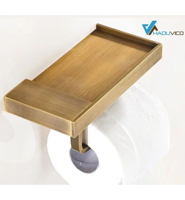Kệ giấy vệ sinh bằng đồng Haduvico PK012