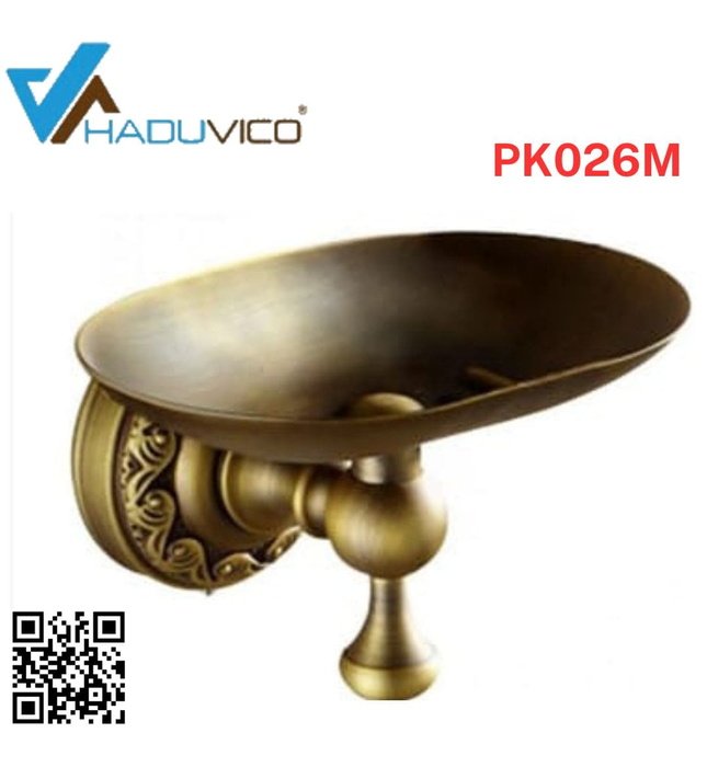Khay đựng xà phòng chân hoa bằng đồng haduvico PK026M
