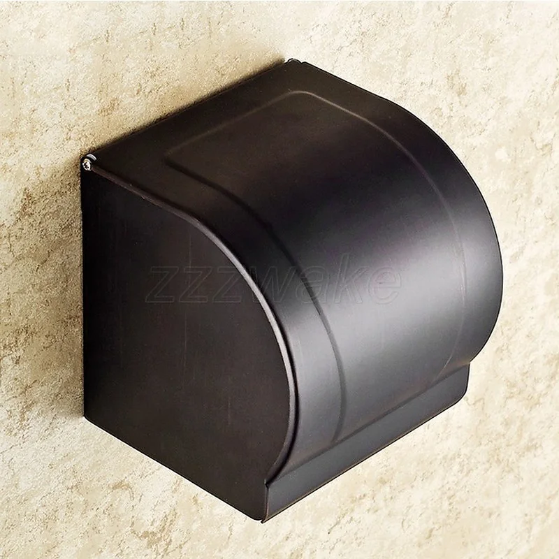 Hộp đựng giấy vệ sinh bằng đồng màu đen Haduvico PK058