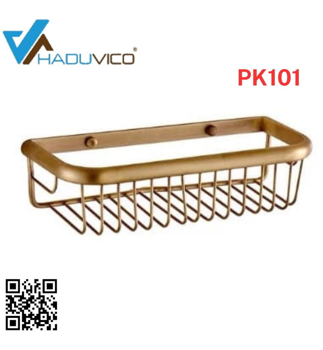 Kệ để đồ phòng tắm bằng đồng Haduvico PK101