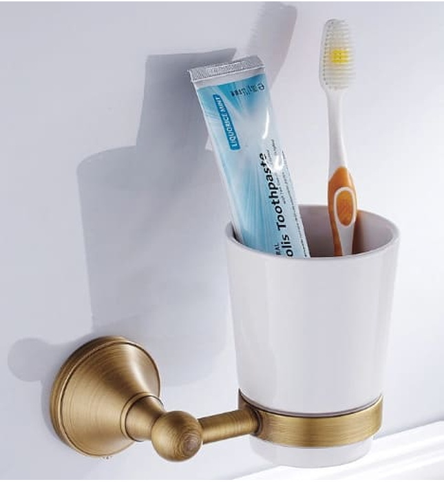 Giá để cốc đơn bằng đồng Haduvico PK118