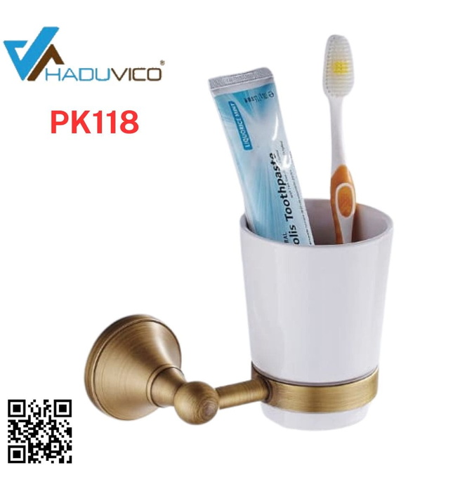 Giá để cốc đơn bằng đồng Haduvico PK118