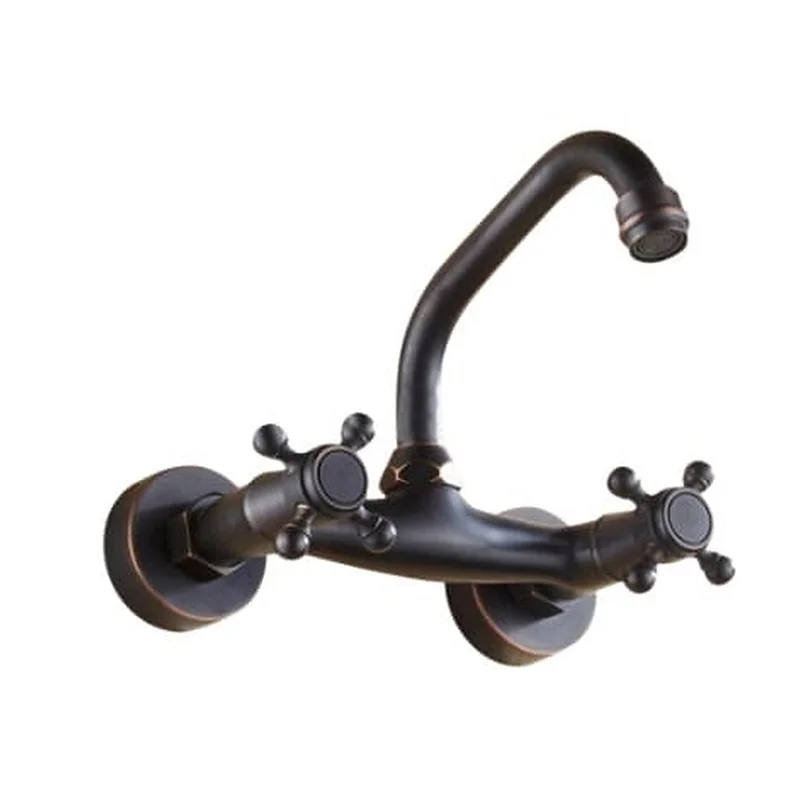 Vòi chậu nóng lạnh gắn tường đồng thau Haduvico VR052