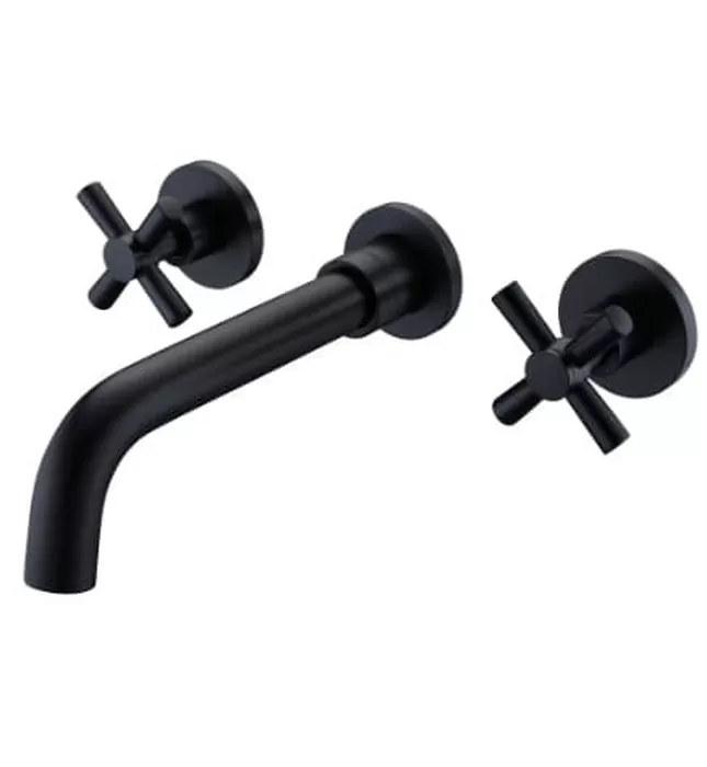 Vòi chậu nóng lạnh gắn tường đồng thau Haduvico VR053