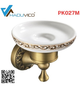 Khay đựng xà phòng chân hoa bằng đồng haduvico PK027M
