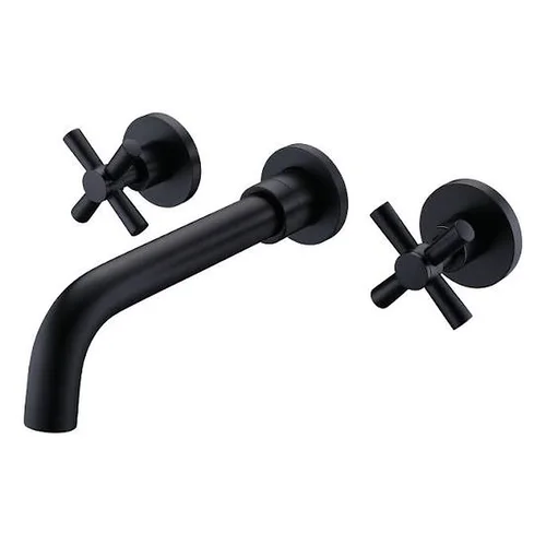 Vòi chậu nóng lạnh gắn tường đồng thau Haduvico VR053