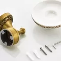 Khay đựng xà phòng chân hoa bằng đồng haduvico PK027M