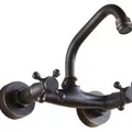 Vòi chậu nóng lạnh gắn tường đồng thau Haduvico VR052