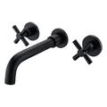 Vòi chậu nóng lạnh gắn tường đồng thau Haduvico VR053