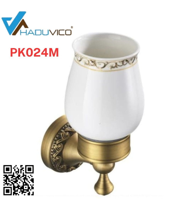 Giá để cốc đơn bằng đồng Haduvico PK024M