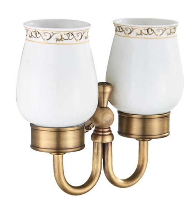 Giá để cốc đôi bằng đồng Haduvico PK032M