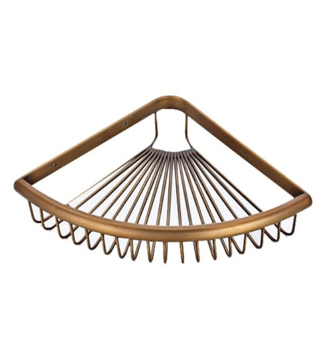 Kệ góc để đồ phòng tắm bằng đồng Haduvico PK085