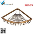 Kệ góc để đồ phòng tắm bằng đồng Haduvico PK085