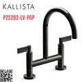 Vòi chậu rửa bát nóng lạnh màu đen Kallista P25202-LV-PGP