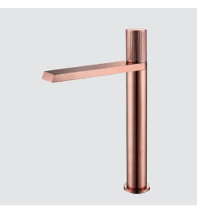 Vòi lavabo xoay nóng lạnh màu hồng cao Aquatiz AU500C1