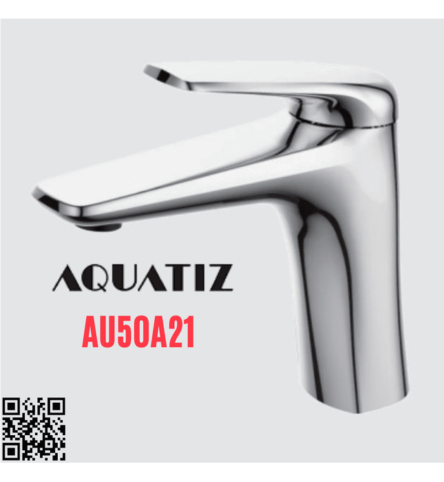 Vòi lavabo gật gù nóng lạnh 1 chân thấp Aquatiz AU50A21