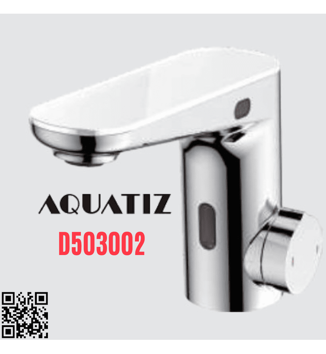 Vòi lavabo cảm ứng nóng lạnh dùng pin điện Aquatiz D503002