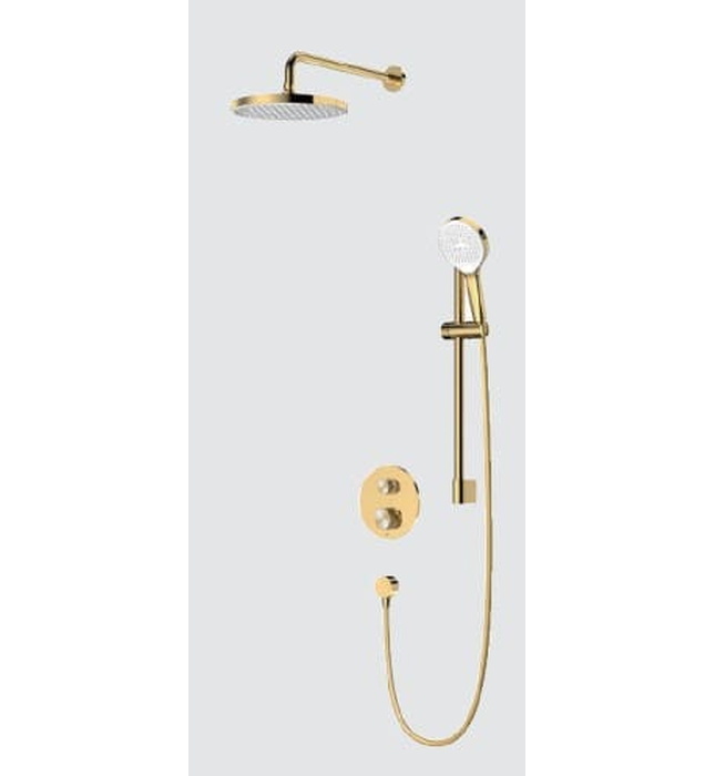 Sen tắm âm tường kèm thanh trượt màu vàng Aquatiz T3002-G1