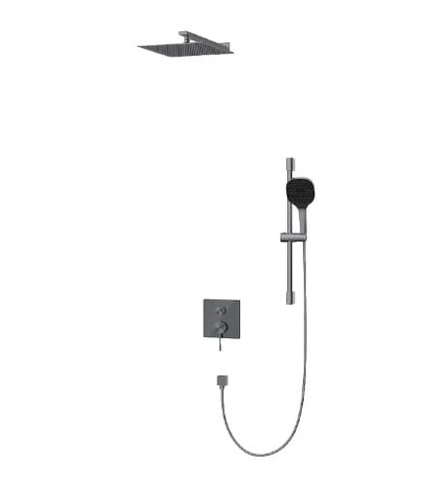 Sen tắm âm tường màu đen vuông Aquatiz T3003-H1