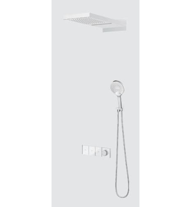 Sen tắm âm tường màu chrome vuông Aquatiz T3004-C1