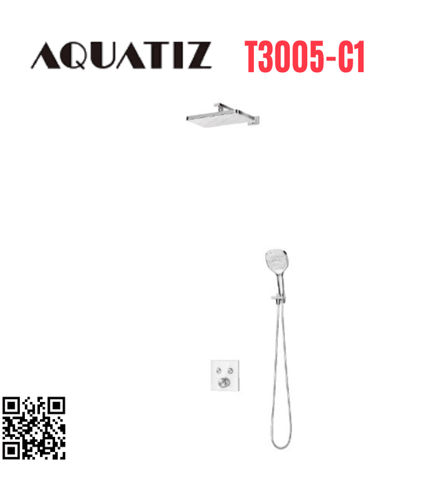 Sen tắm âm tường bát vuông Aquatiz T3005-C1