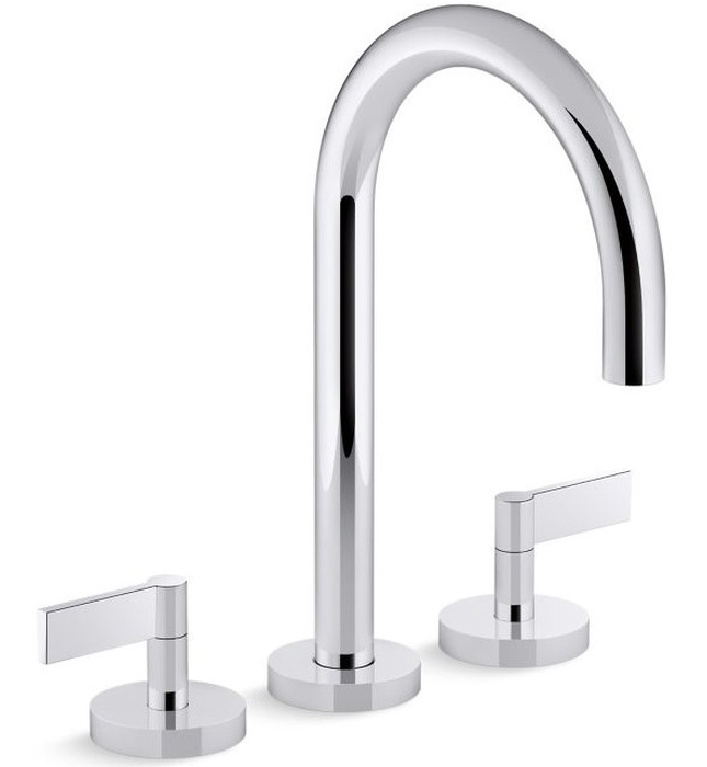 Vòi bồn tắm 3 chân cổ ngỗng màu đen Kallista P25520-LV-BGP