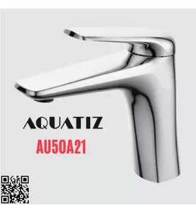 Vòi lavabo gật gù nóng lạnh 1 chân thấp Aquatiz AU50A21