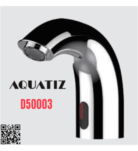 Vòi lavabo cảm ứng nóng lạnh dùng pin điện Aquatiz D50003