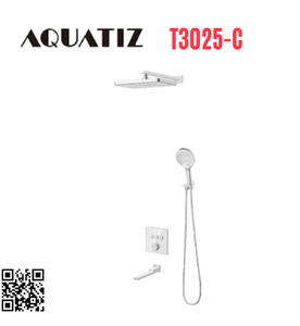 Sen tắm âm tường bát sen vuông Aquatiz T3025-C