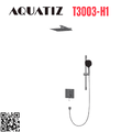 Sen tắm âm tường màu đen vuông Aquatiz T3003-H1