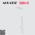 Sen tắm âm tường màu chrome vuông Aquatiz T3004-C1