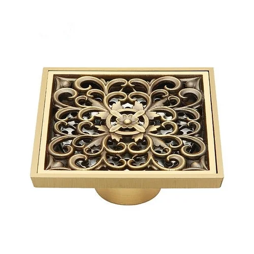 Phễu Thoát Sàn Hoa Văn Bằng Đồng Haduvico HD001