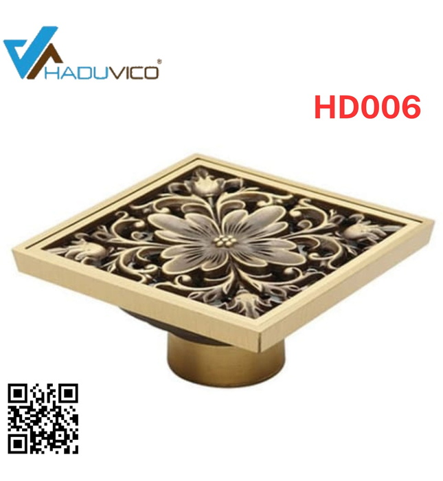 Phễu thoát sàn bằng đồng Haduvico HD006