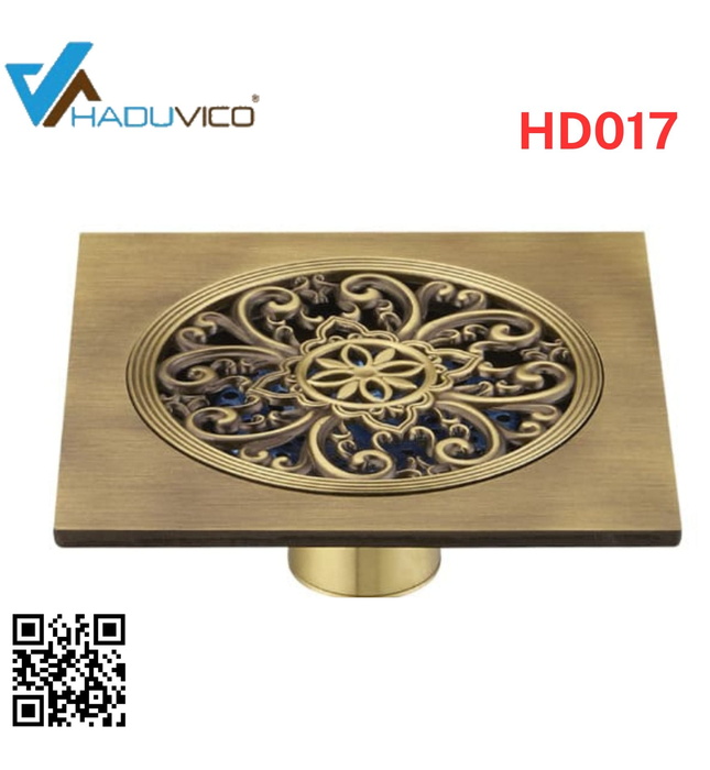 Phễu thoát sàn bằng đồng Haduvico HD017