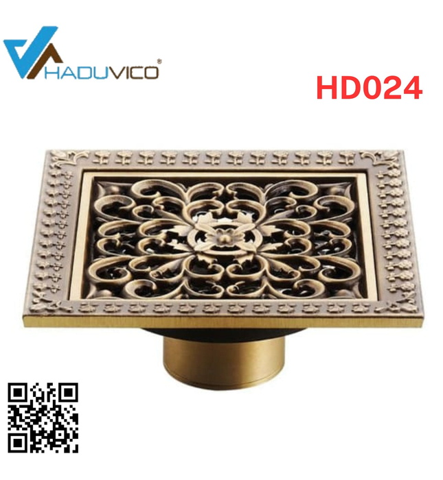 Phễu thoát sàn bằng đồng Haduvico HD024